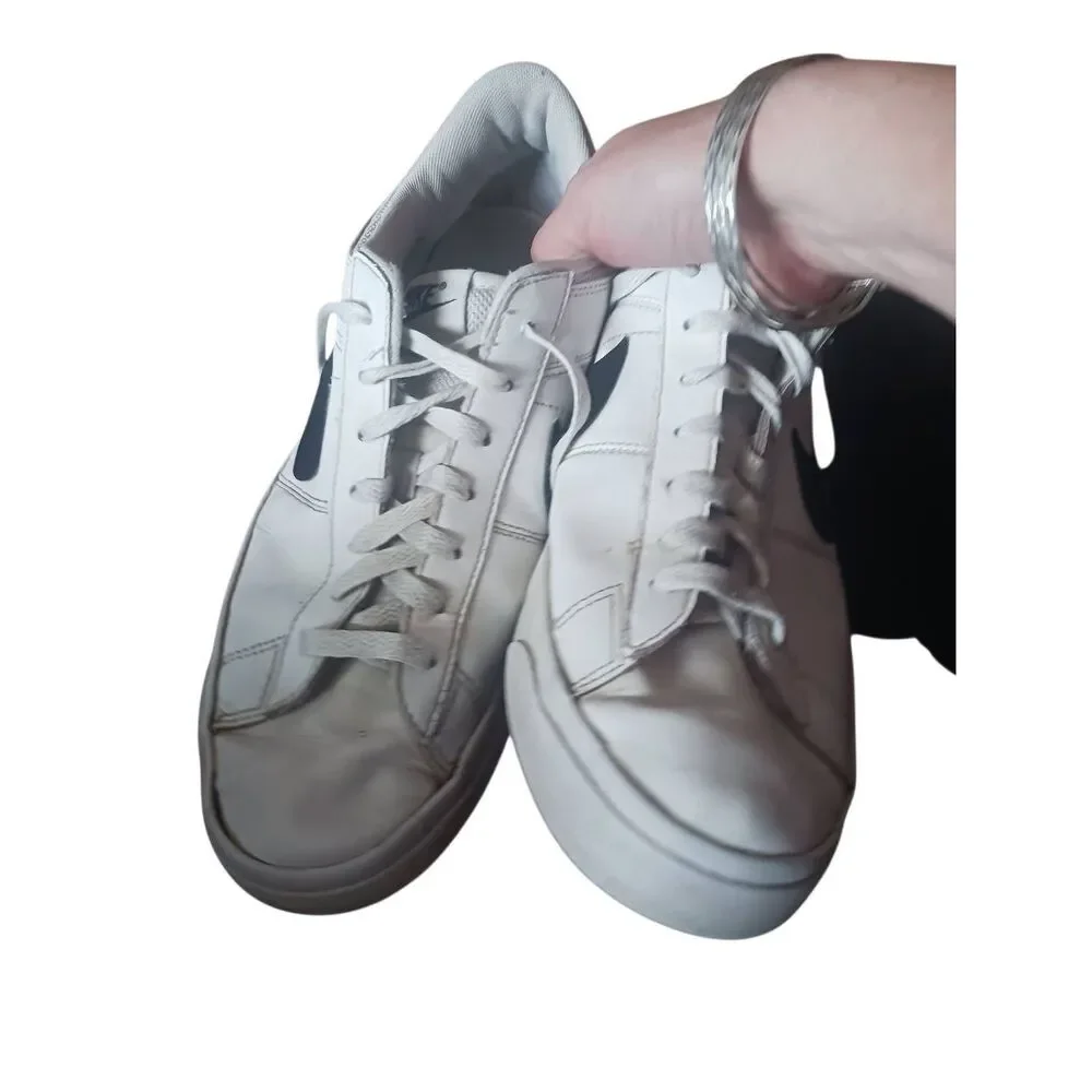Nike black and white leather low top 9 5 match supreme